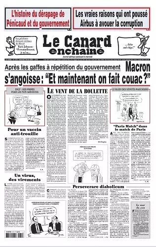 Le canard enchaîné N° 5178 du Mercredi 05 Février 2020